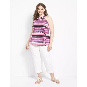 Lane Bryant Swing Halter Neck Belted Knit Top 22/24